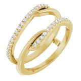 14K Yellow 1/4 CTW Lab Grown Diamond Ring Guard