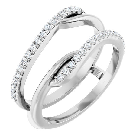 14K White 1/4 CTW Lab Grown Diamond Ring Guard