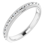 14K White .05 CTW Natural Diamond Matching Band