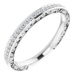 14K White 1/8 CTW Natural Diamond Anniversary Band 