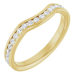 14K Yellow 1/3 CTW Lab-Grown Diamond Contour Band