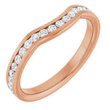 14K Rose 1/3 CTW Natural Diamond Contour Band