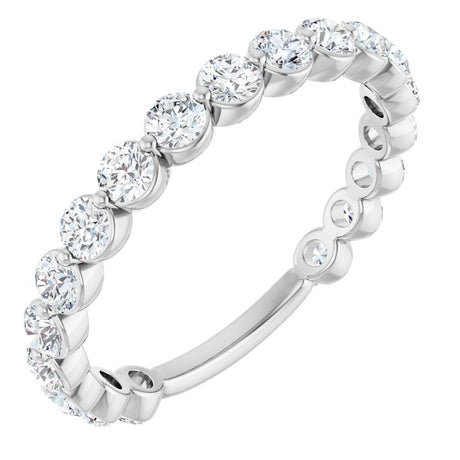 14K White 1 1/6 CTW Lab-Grown Diamond Anniversary Band