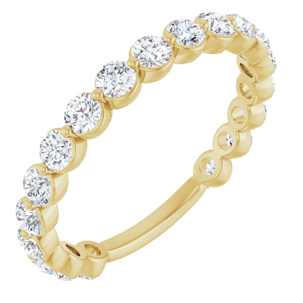 14K Yellow 1 1/6 CTW Natural Diamond Anniversary Band