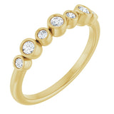 14K Yellow 1/5 CTW Natural Diamond Bezel-Set Ring
