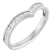 14K White 1/4 CTW Natural Diamond Contour Band