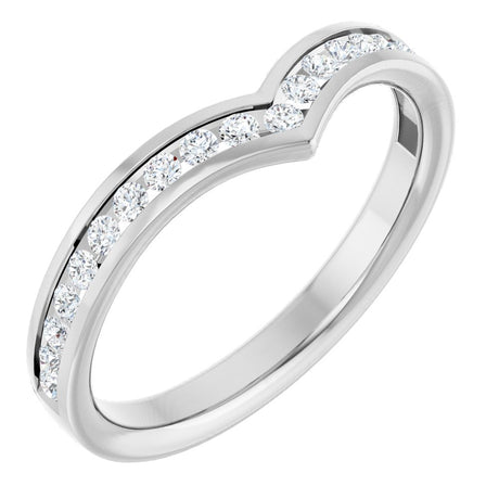 14K White Gold 1/4 CTW Lab Grown Diamond Band