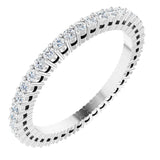 14K White Gold 3/8 CTW Natural Diamond Eternity Band Size 5.5