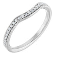 14K White 1/8 CTW Natural Diamond Contour Band