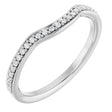 14K White Gold 1/6 CTW Lab-Grown Diamond  Contour Band