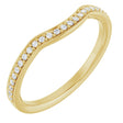 14K Yellow Gold 1/8 CTW Natural Diamond Contour Band