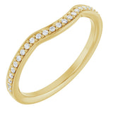 14K Yellow Gold 1/8 CTW Natural Diamond Contour Band