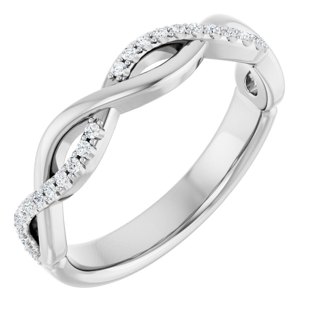 14K White Gold 1/8 CTW Lab-Grown Diamond Anniversary Band