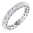 14K White Gold 1 9/10 CTW Natural Diamond Eternity Band Size 5