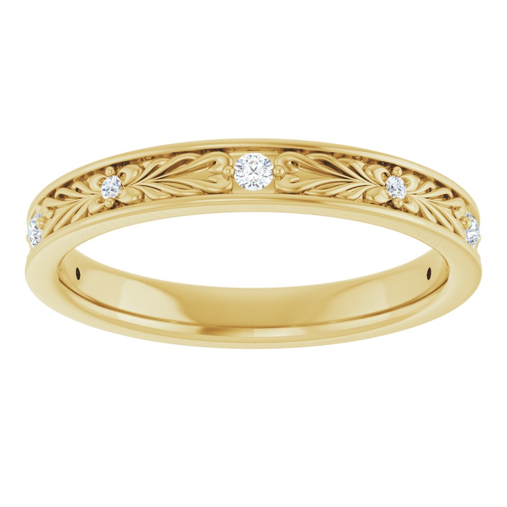 14K Yellow .07 CTW Natural Diamond Anniversary Band