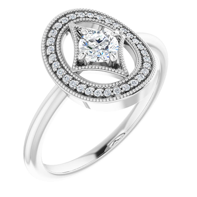 14K White Gold 1/3 CTW Natural Diamond Ring