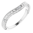 14K White .03 CTW Natural Diamond Contour Band