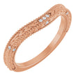 14K Rose Gold .03 CTW Natural Diamond Contour Band