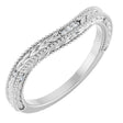 14K White Gold .03 CTW Natural Diamond Contour Band