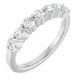 14K White 5/8 CTW Natural Diamond Anniversary Band