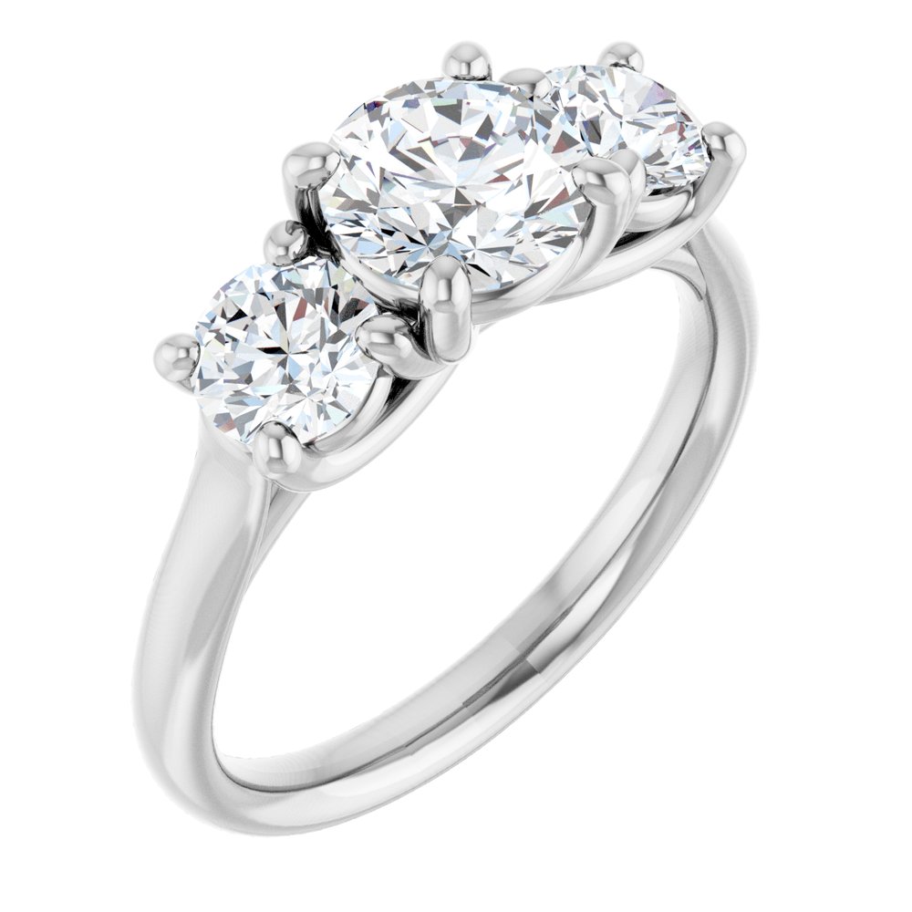 14K White Gold 1 3/4 CTW Lab-Grown Diamond Engagement Ring