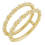 14K Yellow 1/4 CTW Natural Diamond Ring Guard