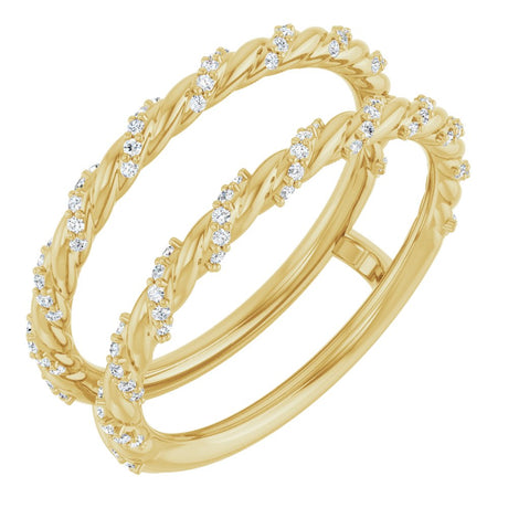 14K Yellow 1/4 CTW Natural Diamond Ring Guard