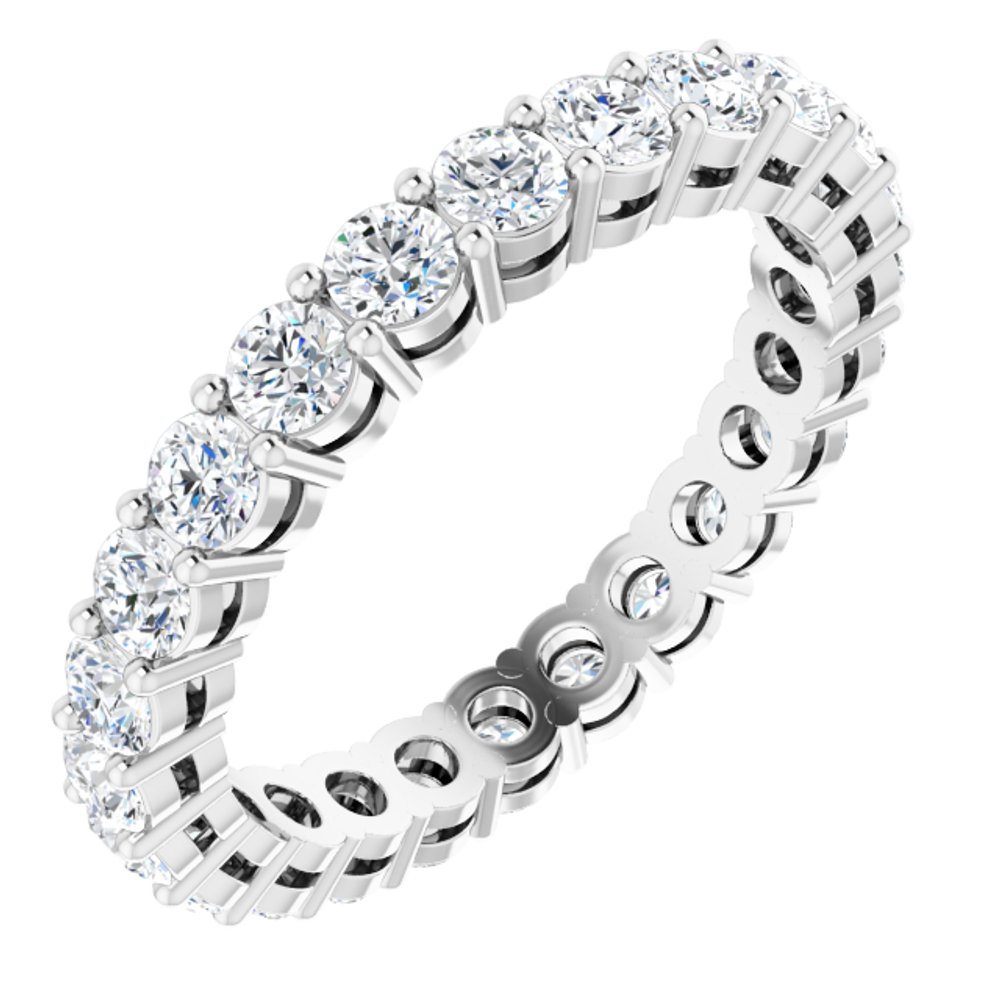 14K White Gold 1 3/4 CTW Natural Diamond Eternity Band Size 6