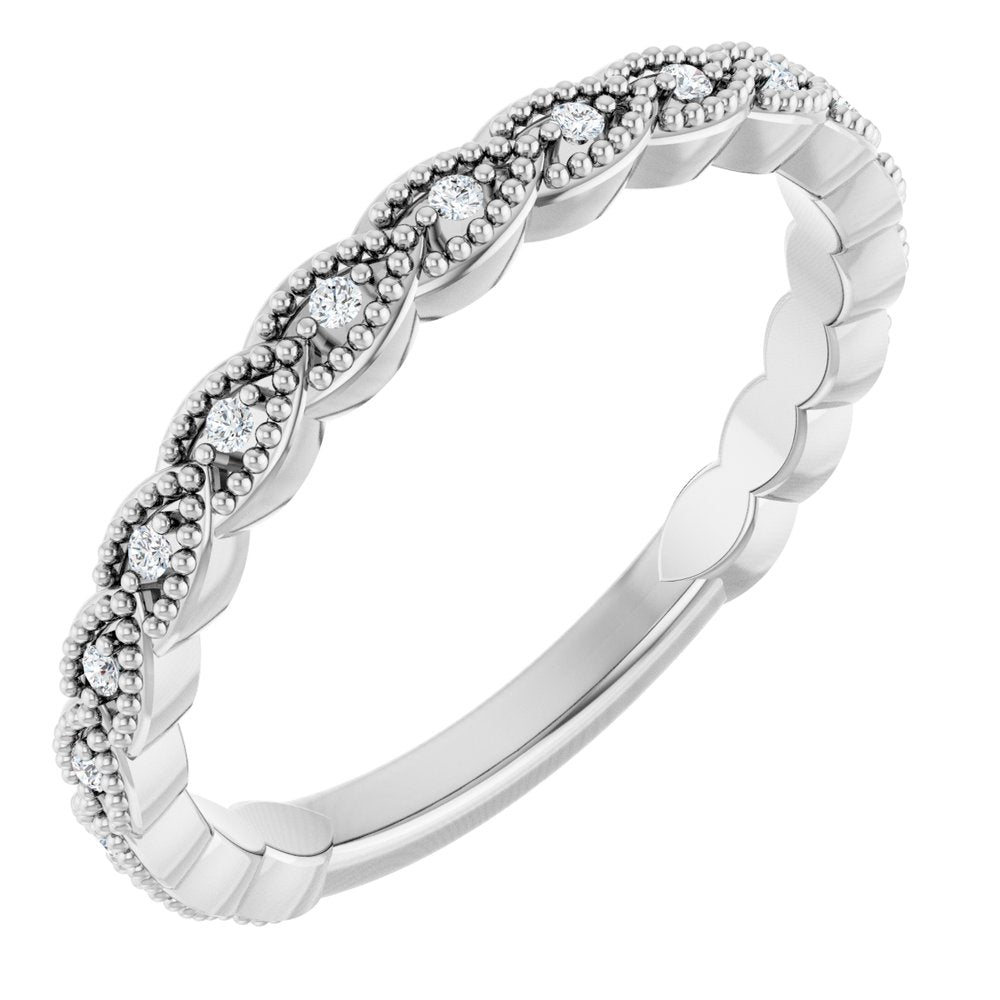 14K White Gold .07 CTW Natural Diamond Anniversary Band