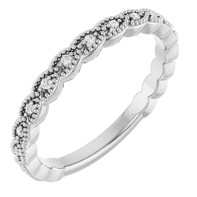 14K White Gold .07 CTW Natural Diamond Anniversary Band