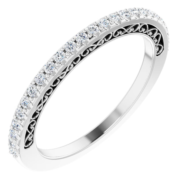 14K White 1/5 CTW Natural Diamond Anniversary Band