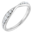 14K White Gold 1/5 CTW Natural Diamond Pinched Contour Band