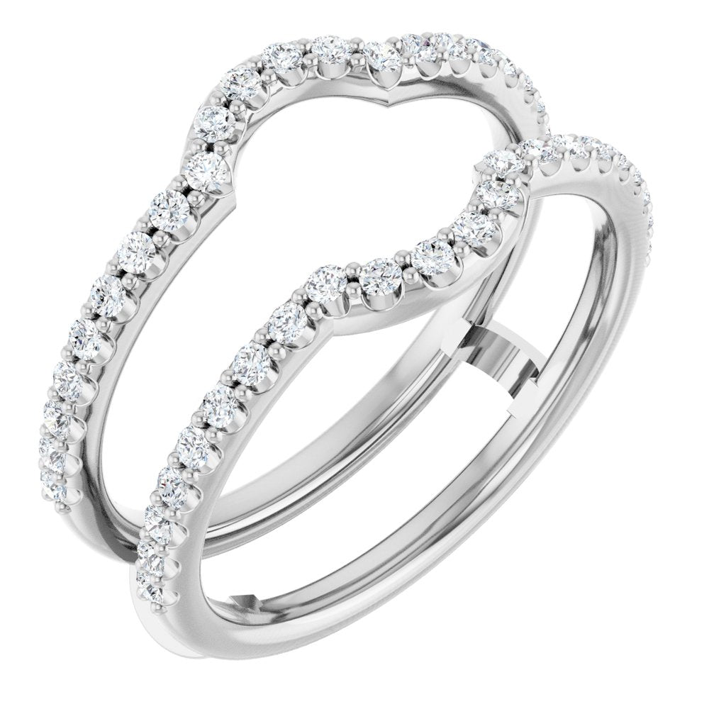 14K White Gold 3/8 CTW Lab-Grown Diamond Ring Guard