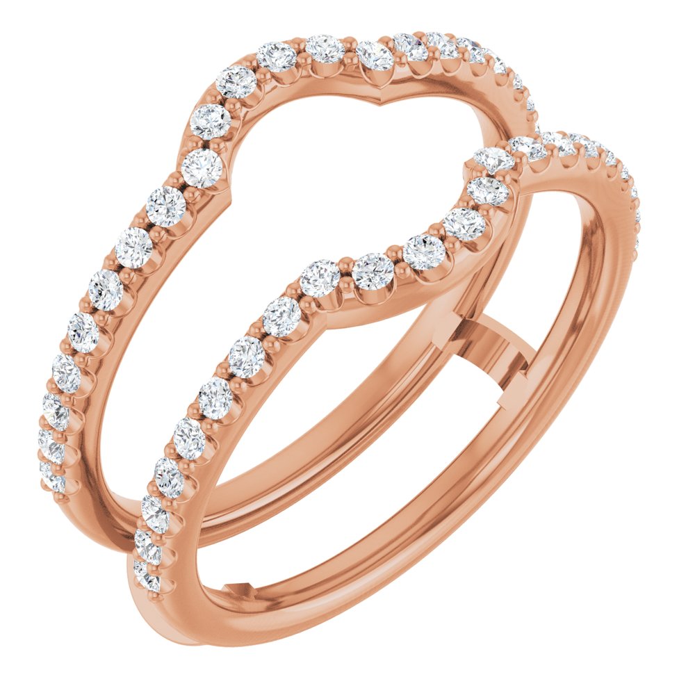 14K Rose Gold 3/8 CTW Natural Diamond Ring Guard