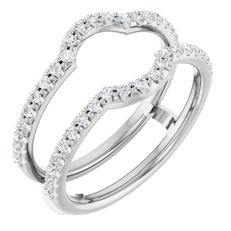 14K White Gold 1/3 CTW Lab-Grown Diamond Ring Guard