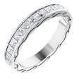 14K White 1 1/2 CTW Diamond Square Eternity Band Size 7