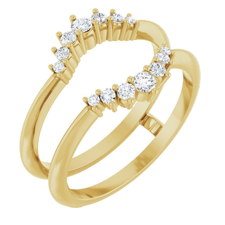 14K Yellow 1/4 CTW Natural Diamond Ring Guard