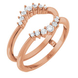 14K Rose Gold 1/4 CTW Natural Diamond Ring Guard