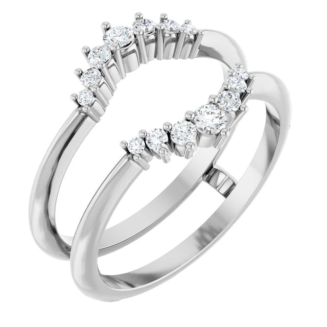 14K White 1/4 CTW Lab-Grown Diamond Ring Guard