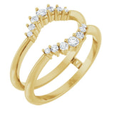 14K Yellow Gold 1/4 CTW Lab-Grown Diamond Ring Guard