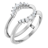 14K White Gold 1/4 CTW Lab-Grown Diamond Ring Guard