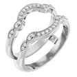 14K White 1/6 CTW Natural Diamond Ring Guard