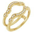 14K Yellow 1/8 CTW Natural Diamond Ring Guard
