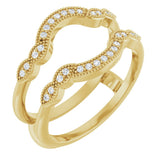 14K Yellow 1/8 CTW Natural Diamond Ring Guard