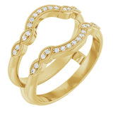 14K Yellow 1/8 CTW Lab Grown Diamond Ring Guard