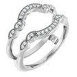 14K White Gold 1/6 CTW Natural Diamond Ring Guard