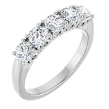 14K White 9/10 CTW Natural Diamond Anniversary Band