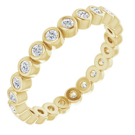 14K Yellow Gold 1/3 CTW Natural Diamond Eternity Band Size 4.5
