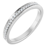 14K White 1/8 CTW Natural Diamond Band