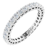 14K White Gold 9/10 CTW Lab-Grown Diamond  Eternity Band